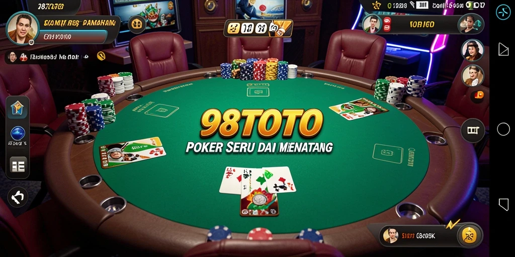 Screenshot gameplay poker yang mendebarkan di 98TOTO.