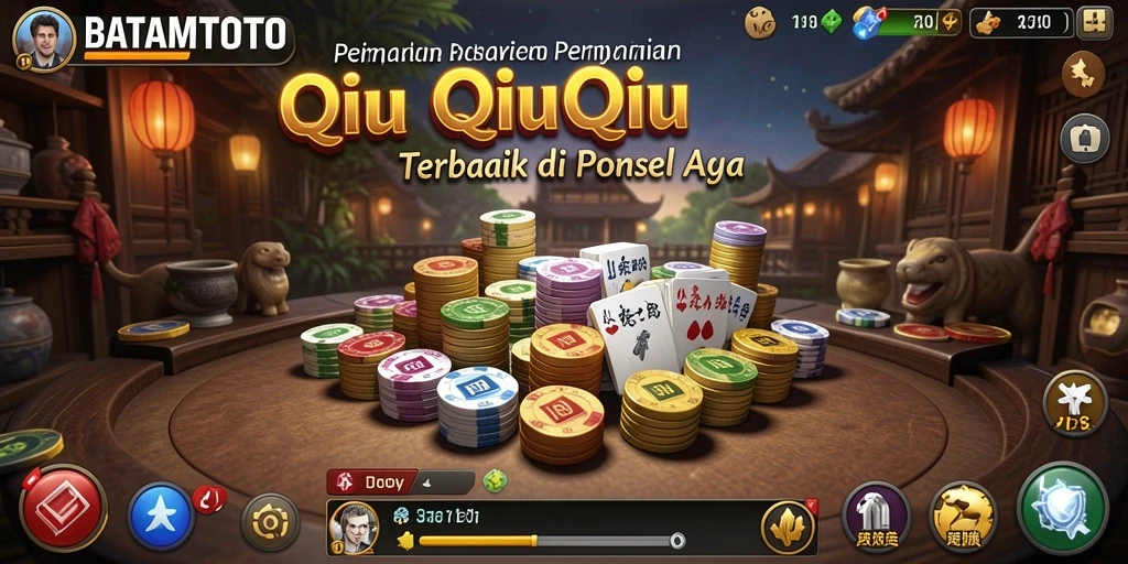 Tampilan gameplay seru dalam permainan QiuQiu BATAMTOTO.