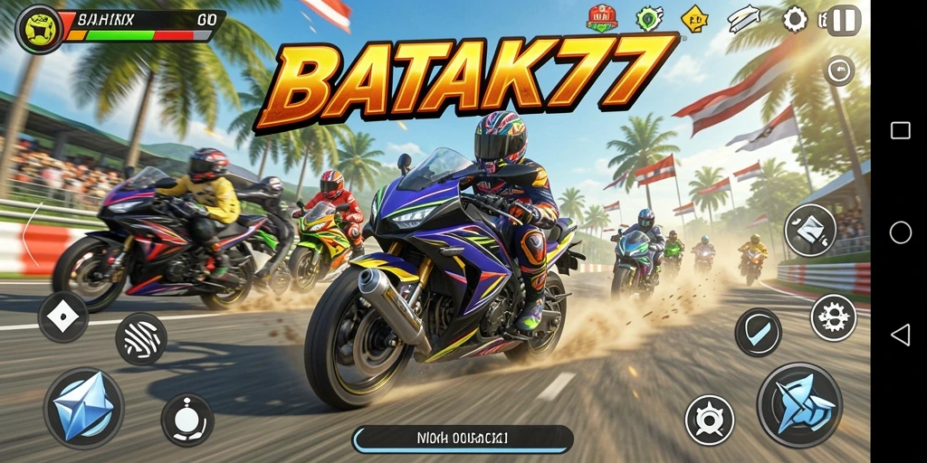 Gameplay seru dari balapan motor di BATIK77.