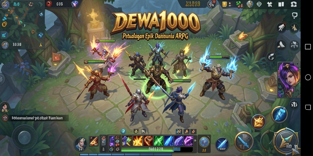 Tampilan gameplay seru di dunia fantasi DEWA1000.