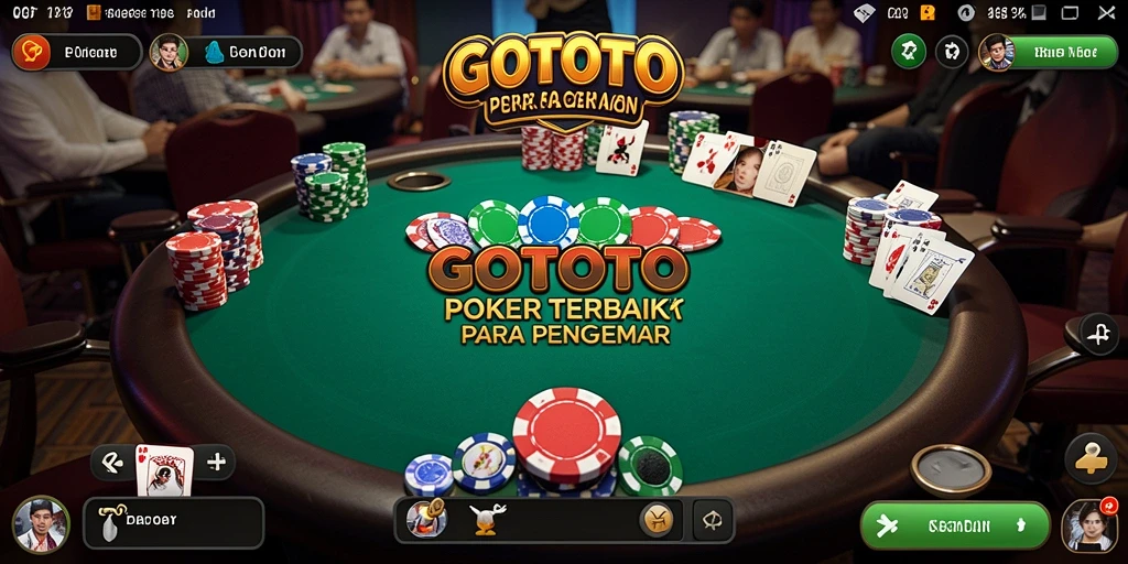 Tampilan menarik dari gameplay Poker di GOTOTO.
