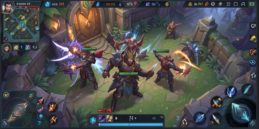 Tampilan gameplay seru dalam pertarungan tim HIT9.