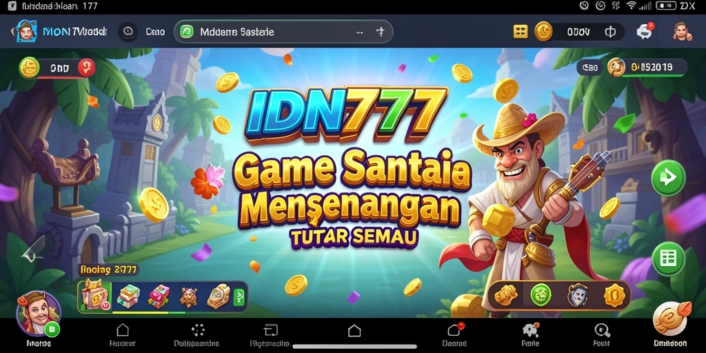 Tampilan gameplay IDN777 yang menarik dan ceria.