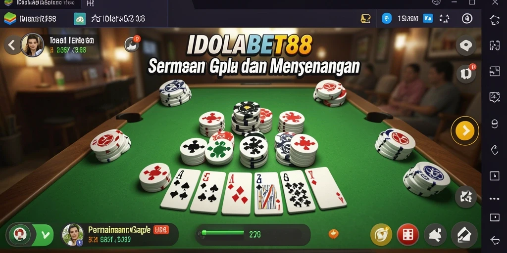 Tampilan gameplay Gaple yang mengasyikkan dan interaktif.