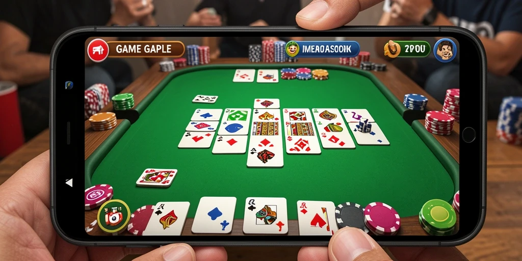 Screenshot gameplay JKTOK dengan tampilan Gaple yang menarik.