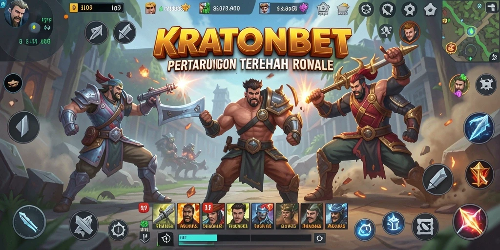 Tampilan seru pertarungan dalam KRATONBET Battle Royale.