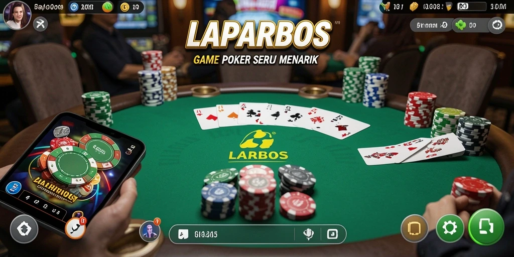 Tampilan gameplay menarik dari LAPARBOS dengan ketegangan Poker.