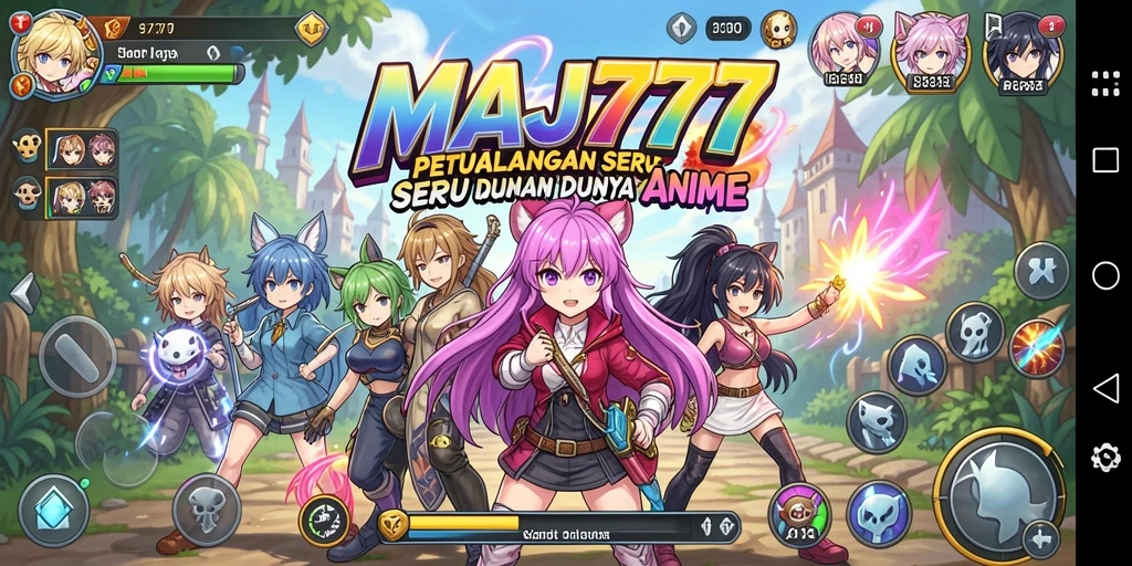 Tampilan gameplay seru dan karakter Anime yang beragam.