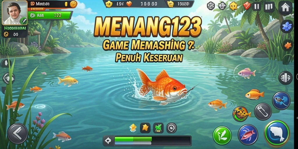Screenshot MENANG123 menampilkan keseruan gameplay memancing.
