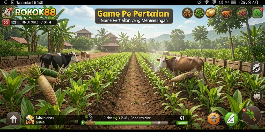 Gameplay seru dalam ROKOK88 saat bercocok tanam.