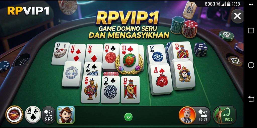 Tampilan gameplay seru RPVIP1 dengan berbagai mode permainan Domino.