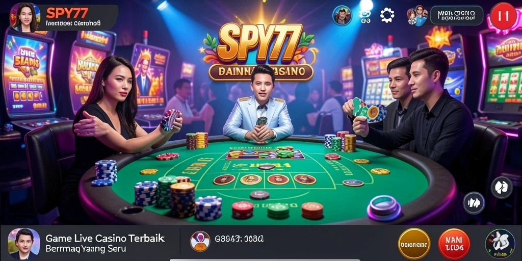 Tampilan menarik gameplay Live Casino yang mendebarkan.