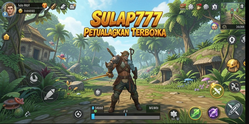 Tampilan gameplay menarik dari SULAP777 dalam dunia terbuka.