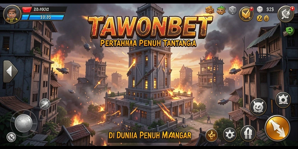 Gameplay seru menara pertahanan dalam TAWONBET.