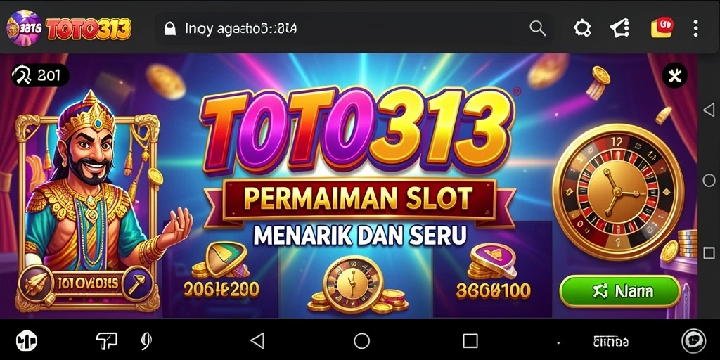 Tampilan menarik gameplay Slot TOTO313 dengan berbagai tema.