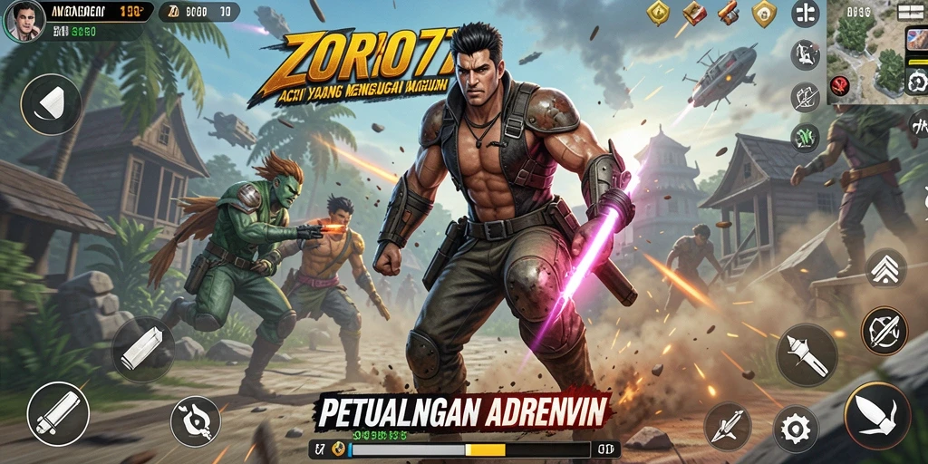 Menampilkan aksi seru dalam permainan ZORO77 yang mendebarkan.